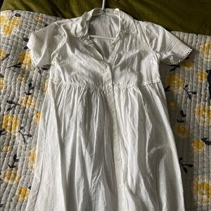 White polka dot dress